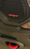 Floating SRT grille badge installed