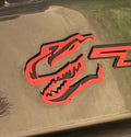 3D Printed T-Rex Head Badge PAIR — Directional (Driver + Passenger Side) — Fits Ram TRX