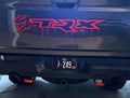 TRX tailgate drip badge installed on truck